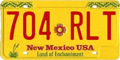 NM license plate 704RLT