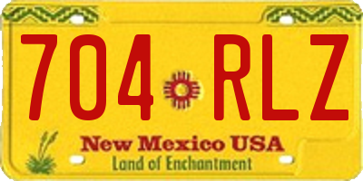 NM license plate 704RLZ