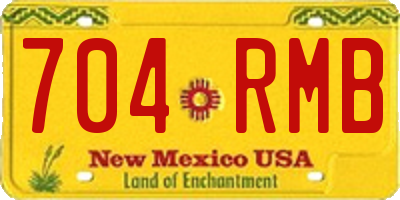 NM license plate 704RMB