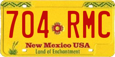 NM license plate 704RMC