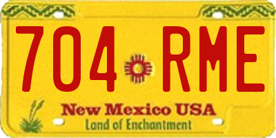 NM license plate 704RME