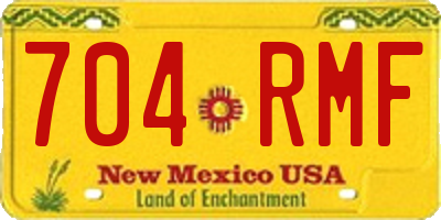 NM license plate 704RMF