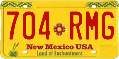 NM license plate 704RMG