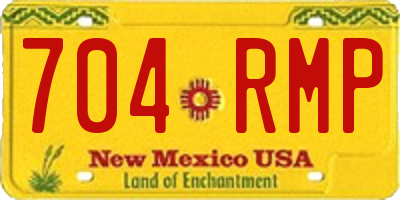 NM license plate 704RMP