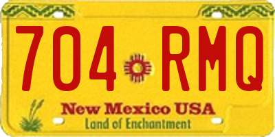 NM license plate 704RMQ