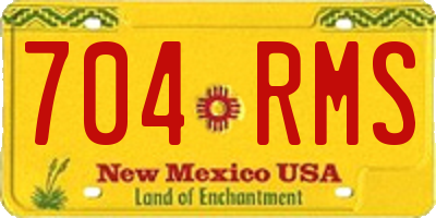 NM license plate 704RMS