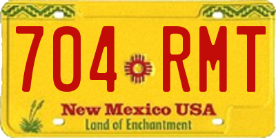 NM license plate 704RMT