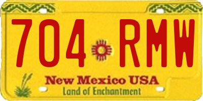 NM license plate 704RMW