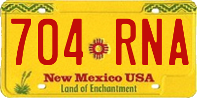 NM license plate 704RNA