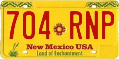 NM license plate 704RNP
