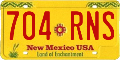 NM license plate 704RNS