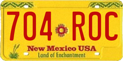 NM license plate 704ROC