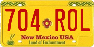 NM license plate 704ROL