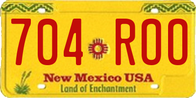 NM license plate 704ROO
