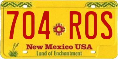 NM license plate 704ROS