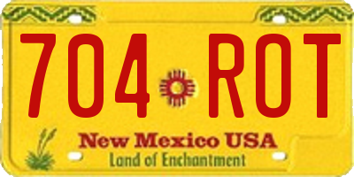 NM license plate 704ROT