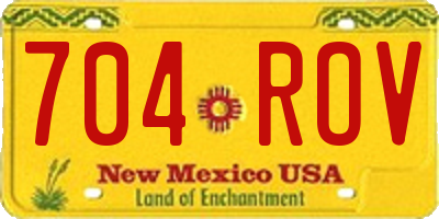 NM license plate 704ROV