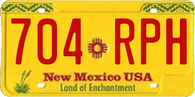 NM license plate 704RPH