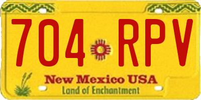 NM license plate 704RPV