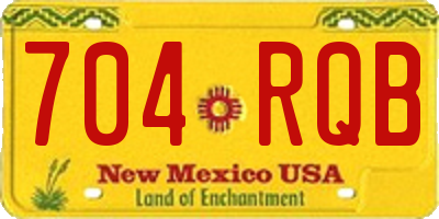 NM license plate 704RQB