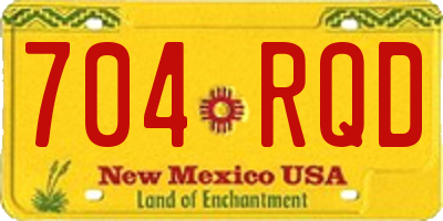 NM license plate 704RQD
