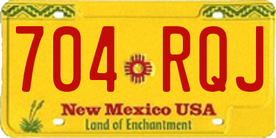 NM license plate 704RQJ