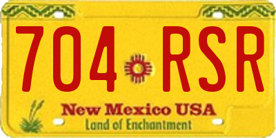 NM license plate 704RSR