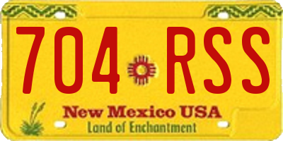 NM license plate 704RSS