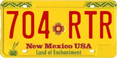 NM license plate 704RTR