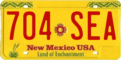 NM license plate 704SEA