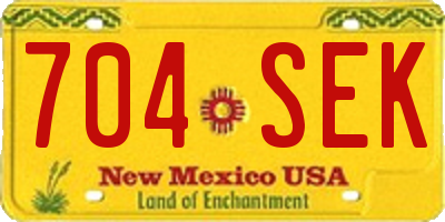 NM license plate 704SEK