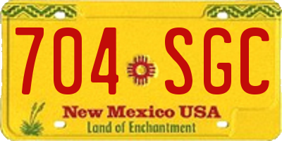 NM license plate 704SGC