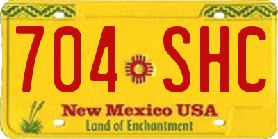 NM license plate 704SHC