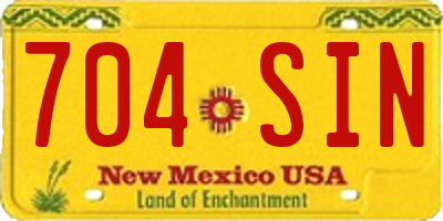 NM license plate 704SIN