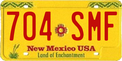 NM license plate 704SMF
