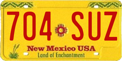 NM license plate 704SUZ