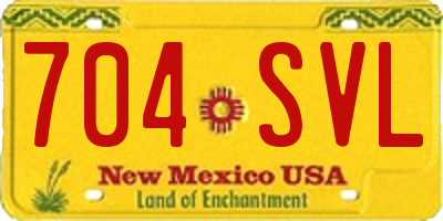 NM license plate 704SVL