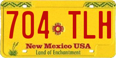NM license plate 704TLH