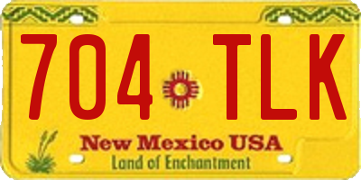 NM license plate 704TLK