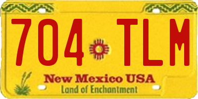 NM license plate 704TLM
