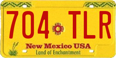 NM license plate 704TLR