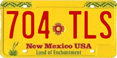 NM license plate 704TLS