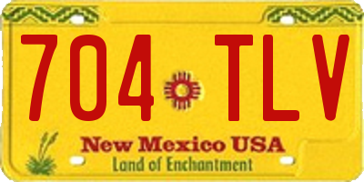 NM license plate 704TLV