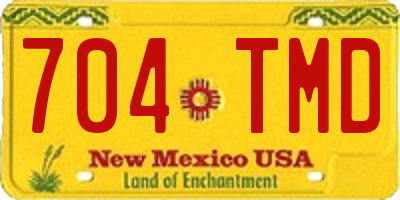 NM license plate 704TMD