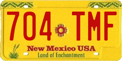 NM license plate 704TMF