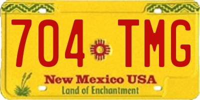 NM license plate 704TMG