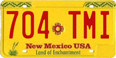 NM license plate 704TMI