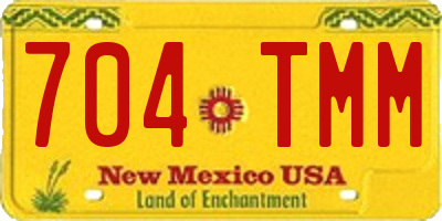NM license plate 704TMM