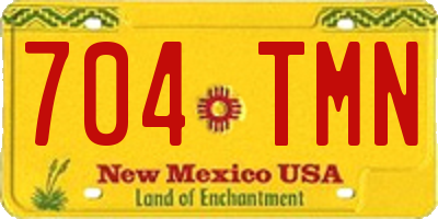 NM license plate 704TMN