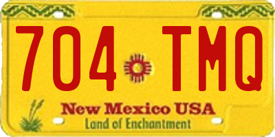 NM license plate 704TMQ